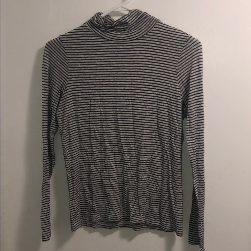Striped turtleneck